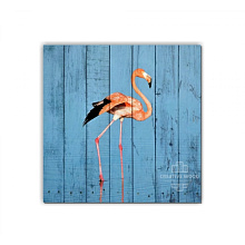 Декоративные панно светлых оттенков Creative Wood ZOO ZOO - 4 Фламинго